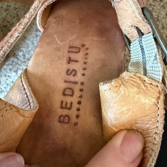 Bed Stu Melissa Brown Leather Sandals Size 10 Boho Summer Wooden - Picture 6 of 7